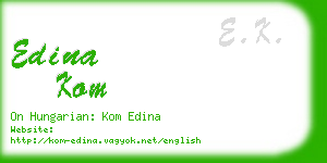 edina kom business card